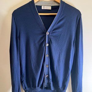 Brunello Cucinelli blue cardigan, size 48